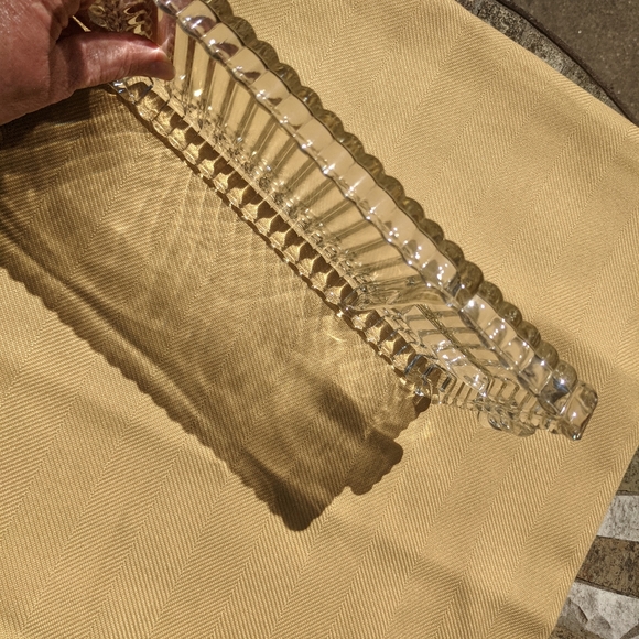 Hazel Atlas Ribbed, Ball & 3 Sectioned Clear Glass Snack, Ashtray Cup EUC MCM - Picture 2 of 9